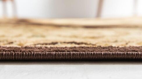 Unique Loom Versailles Collection Traditional Classic Floral Motif Area Rug (7' 0 x 10' 0 Rectangular, Brown/ Ivory) in Saudi Arabia