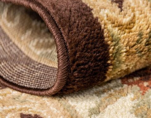 Unique Loom Versailles Collection Traditional Classic Floral Motif Area Rug (7' 0 x 10' 0 Rectangular, Brown/ Ivory) in Saudi Arabia