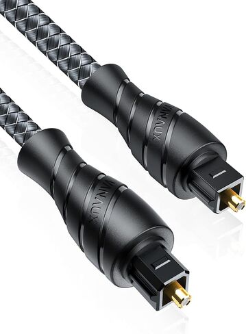 Optical Audio Cable Splitter,1 in 2 Out Fiber Optic Digital Toslink S/PDIF Splitter,Gold Plated for Home Theater,Speakers,PlayStation,TVs,DVD Players(1.6ft/0.5m) in Saudi Arabia