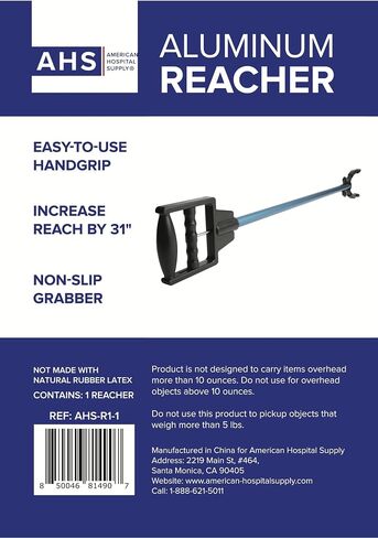 Reacher [Pack of 2] - 31 Inch Grabber-Style Reaching Tool with Non-Slip Pad, Aluminum Tube, Hassle-Free Design, Comfortable to Use | Medical Equipment in Saudi Arabia