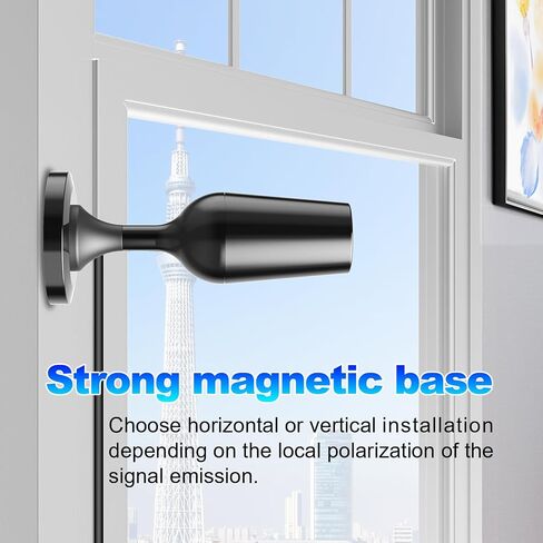 Indoor Digital TV Antenna Long Range with Signal Booster 4K fire Stick max Free for All 4K 1080P HDTV Local Channels Support All TV with long Coax Cable (Stick Antenna) (Cup Antenna)（orange trim） in Saudi Arabia