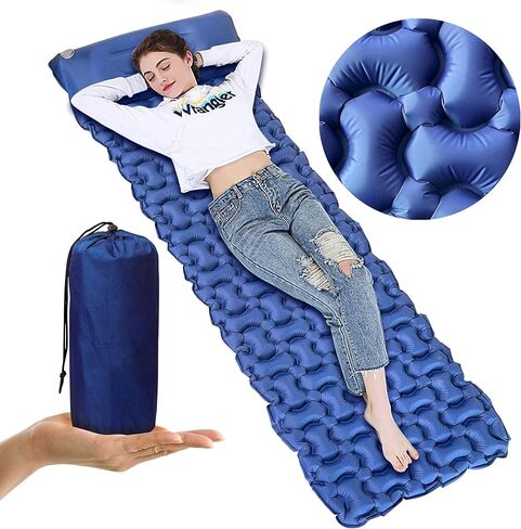 Ultralight Camping Sleeping Pad,Patented Backpacking Camping Mattress for Hiking,(Large) Extra-Thick Durable Insulated Air Mattress,Inflatable & Compact,Good Partner for Outdoor Travel in Saudi Arabia