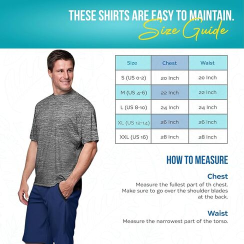 Banana Boat Men Rash Guard Short Sleeve tee Shirt for Men | Waterproof | UPF 50+ | UV Protection | Quick-Dry in Saudi Arabia