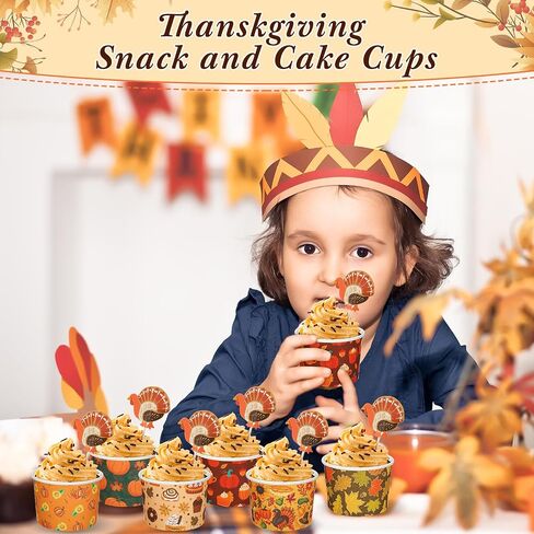 Zhehao 300 Pcs 8 oz Fall Paper Bowls Disposable Pumpkin Bowls Thanksgiving Snack Bowls Candy Dessert Bowls Pumpkin Paper Soup Bowls Autumn Ice Cream Cups for Hot or Cold Food Party Supplies in Saudi Arabia