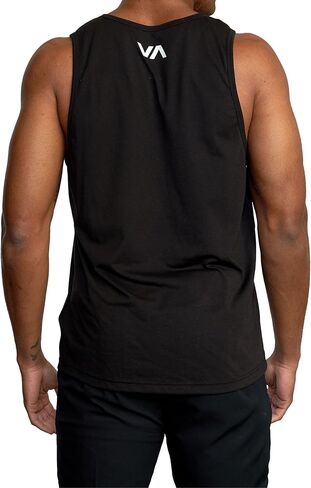 قميص RVCA Sport للرجال Blur Performance بدون أكمام (الولايات المتحدة، ألفا، متوسط، عادي، عادي، أسود) in Kuwait