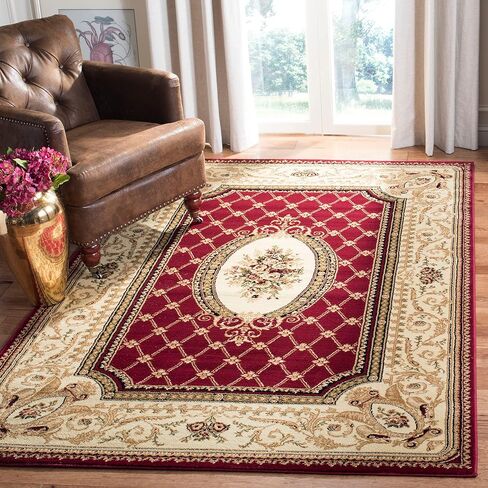 SAFAVIEH Lyndhurst Collection Area Rug - 8' x 11', Sage & Ivory, Traditional European Design, Non-Shedding & Easy Care, Ideal for High Traffic Areas in Living Room, Bedroom (LNH223A) in Saudi Arabia