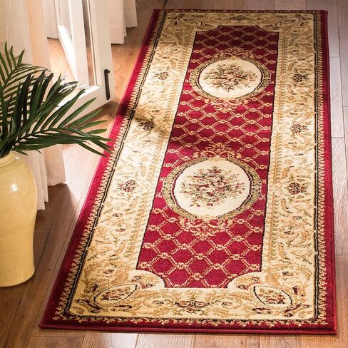 SAFAVIEH Lyndhurst Collection Area Rug - 8' x 11', Sage & Ivory, Traditional European Design, Non-Shedding & Easy Care, Ideal for High Traffic Areas in Living Room, Bedroom (LNH223A) in Saudi Arabia
