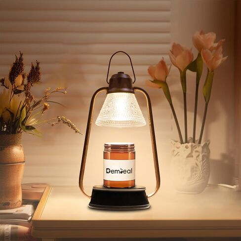 Candle Warmer Lamp Dimmable Timer, Electric Metal Top Down Light Heat Melting Wax Candles Vintage for Candle Jars,Home Decor Beside Lamp Gifts for Women & Friends in Saudi Arabia