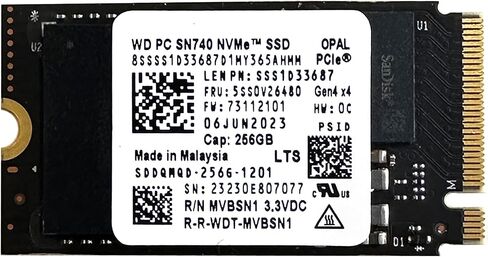 Oemgenuine WDC SN740 1TB M.2 2242 PCI-e 4.0 Gen 4x4NVME SSD محرك الحالة الصلبة الداخلي شكل عامل M Key Steam Deck - قراءة متسلسلة تصل إلى 5150 ميجابايت/ثانية. in Kuwait