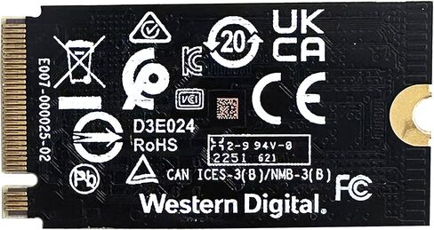 Oemgenuine WDC SN740 1TB M.2 2242 PCI-e 4.0 Gen 4x4NVME SSD محرك الحالة الصلبة الداخلي شكل عامل M Key Steam Deck - قراءة متسلسلة تصل إلى 5150 ميجابايت/ثانية. in Kuwait