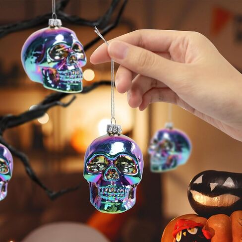 MUMTOP Halloween Witch Cauldrons Ornament, 3 of Pack Halloween Tree Decorations Glass Blown Hanging Witch Cauldron Ornaments for Halloween Indoor Outdoor Party Holiday Decor in Saudi Arabia