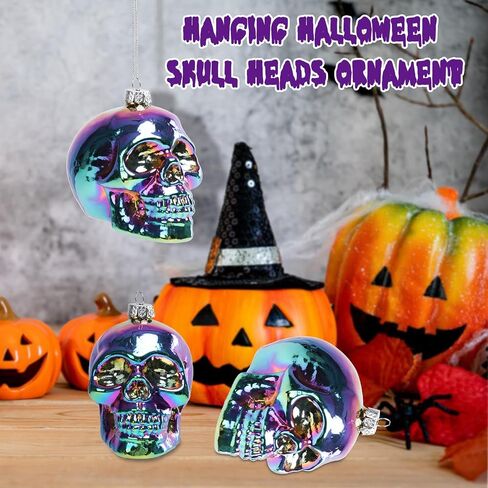 MUMTOP Halloween Witch Cauldrons Ornament, 3 of Pack Halloween Tree Decorations Glass Blown Hanging Witch Cauldron Ornaments for Halloween Indoor Outdoor Party Holiday Decor in Saudi Arabia