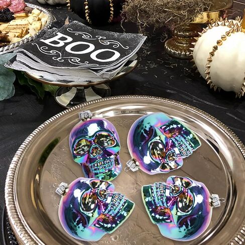 MUMTOP Halloween Witch Cauldrons Ornament, 3 of Pack Halloween Tree Decorations Glass Blown Hanging Witch Cauldron Ornaments for Halloween Indoor Outdoor Party Holiday Decor in Saudi Arabia