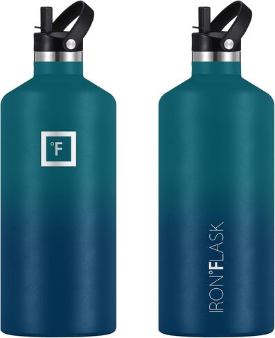 IRON °FLASK Camping & Hiking Hydration Canteens - 3 Lids (Narrow Spout Lid) Leak Proof Vacuum Insulated Stainless Steel - Hot & Cold Double Walled Sports Water Bottle - Rose, 24 Oz in Saudi Arabia