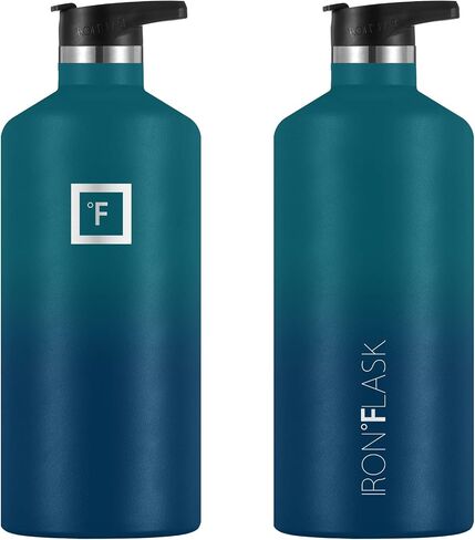IRON °FLASK Camping & Hiking Hydration Canteens - 3 Lids (Narrow Spout Lid) Leak Proof Vacuum Insulated Stainless Steel - Hot & Cold Double Walled Sports Water Bottle - Rose, 24 Oz in Saudi Arabia
