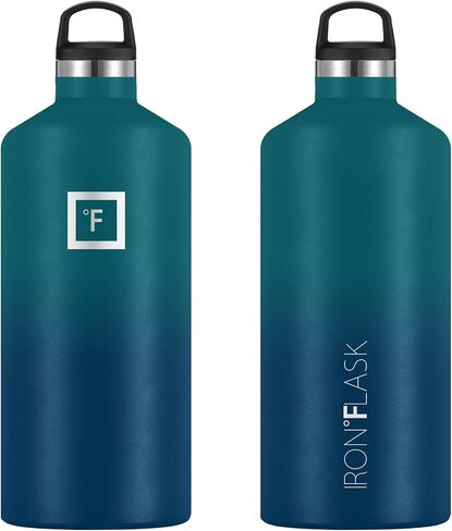 IRON °FLASK Camping & Hiking Hydration Canteens - 3 Lids (Narrow Spout Lid) Leak Proof Vacuum Insulated Stainless Steel - Hot & Cold Double Walled Sports Water Bottle - Rose, 24 Oz in Saudi Arabia
