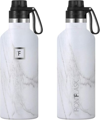 IRON °FLASK Camping & Hiking Hydration Canteens - 3 Lids (Narrow Spout Lid) Leak Proof Vacuum Insulated Stainless Steel - Hot & Cold Double Walled Sports Water Bottle - Rose, 24 Oz in Saudi Arabia