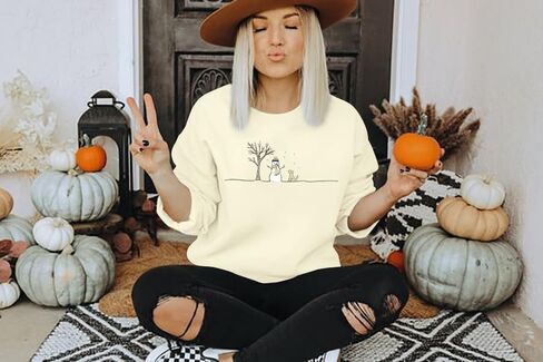 MOUSYA Snowman Sweatshirts for Women Christmas Snowman Sweatshirt Meryy Christmas Pullover Winter Lightweight Top in Saudi Arabia