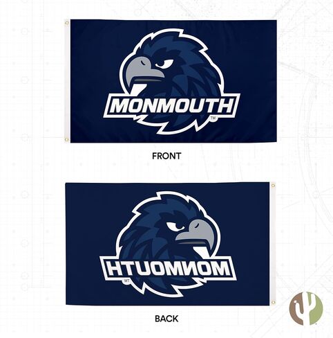Desert Cactus Monmouth University Flag Hawks Banners 100% Polyester Indoor Outdoor 3x5 feet Flags (Style 1) in Saudi Arabia