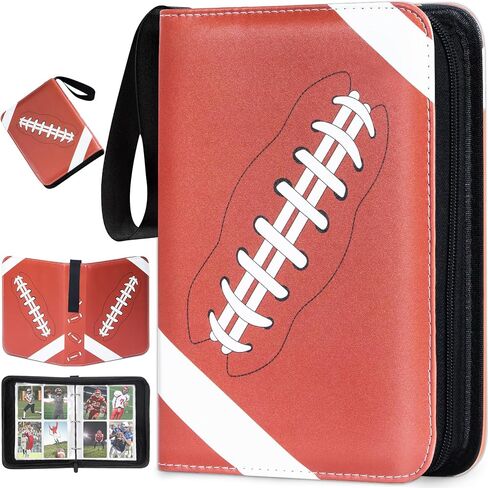Baseball Card Binder 440 Pockets, Baseball Trading Cards Collection, 4-Pocket Sports Card Holder with 55 Pages Removable Sleeves and Zipper in Saudi Arabia