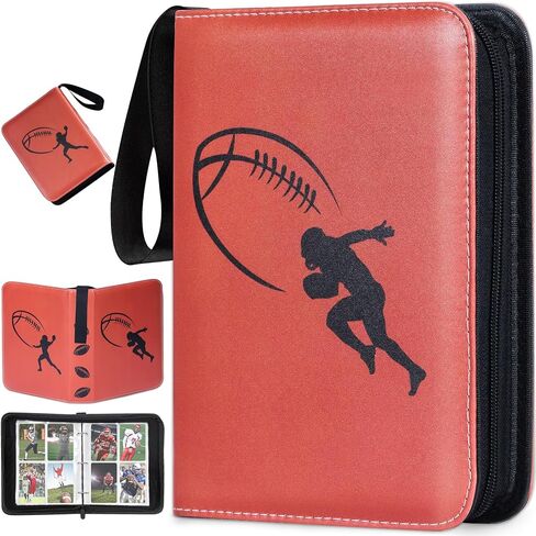 Baseball Card Binder 440 Pockets, Baseball Trading Cards Collection, 4-Pocket Sports Card Holder with 55 Pages Removable Sleeves and Zipper in Saudi Arabia