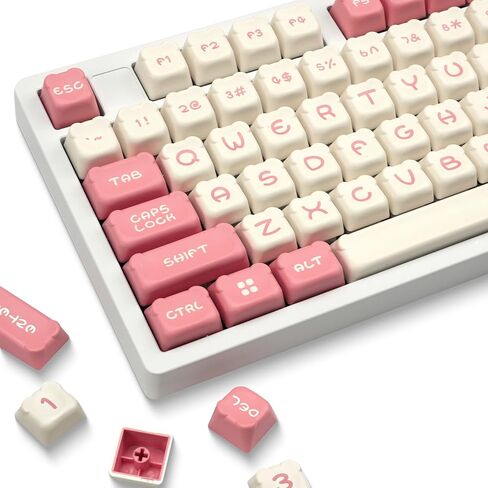 XVX Cute Cat Keycaps, Thick PBT Keycap MAO Profile, 141 Keys Keyboard Keycaps, Dye-Sublimation Keycap Set Compatible with 60% 75% 96% 100% Cherry Gateron MX Switches Mechanical Gaming Keyboard in Saudi Arabia