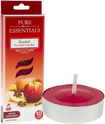 مجموعة متنوعة من 50 شمعة معطرة للشاي الخفيف - مجموعة شموع معطرة بالجملة - شموع تيلايت - الفانيليا وجوز الهند والأناناس وقرفة التفاح والكرز الأسود in Saudi Arabia