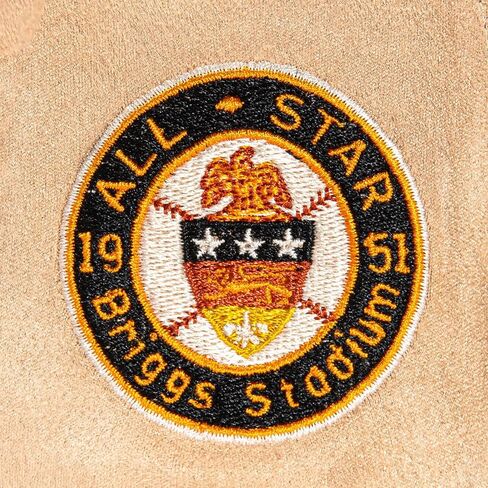 قبعة ديترويت تايجرز 59FIFTY Cooperstown من نيو إيرا 1951 كل النجوم لعبة بريجز ستاديوم برقعة جانبية من الجلد السويدي الصناعي، قبعة in Saudi Arabia