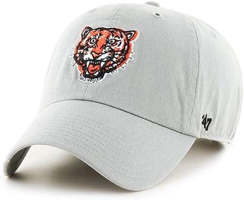 Men's Detroit Tigers Cooperstown Collection 1957 Logo Clean Up Adjustable Hat - One Size Grey in Saudi Arabia
