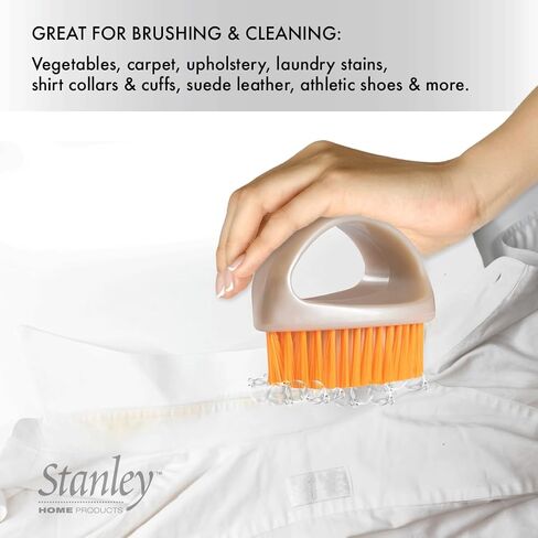 Stanley Home Products Super Scrubby Scrub Brush - All Purpose Cleaning Scrubber w/ Looped Handle For Scrubbing Vegetables, Laundry, Shoes, Car & Tub - Deep Multi Surface Cleaning For Home & Business in Saudi Arabia
