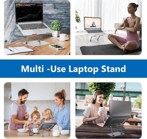 Laptop Stand with Cooling Fan, Adjustable Height, Portable, Suitable for All Laptops of 10"-17.3" in Saudi Arabia