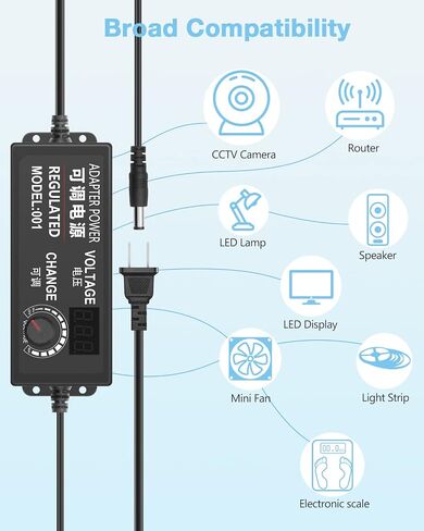 Aclorol مصدر طاقة عالمي 4V-24V 5A 120W محول طاقة AC/DC قابل للتعديل 100-240V AC إلى DC 24V 19V 12V 5V 9V 6V 5A 4A محول تحويل متغير الجهد مع محول قطبية و14 نصيحة in Kuwait