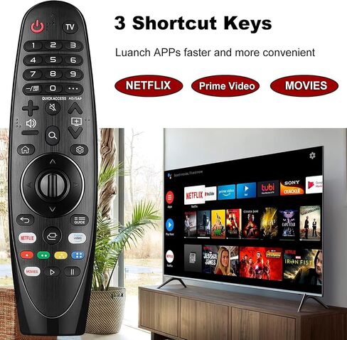 بديل لجهاز التحكم عن بعد لتلفزيون LG المتوافق مع جميع أجهزة تلفزيون LG الذكية، بديل جهاز التحكم عن بعد بإضاءة خلفية عالمية لجهاز التحكم عن بعد LG Magic وجهاز التحكم عن بعد بالأشعة تحت الحمراء in Saudi Arabia