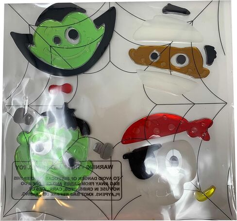 ملصقات جل الهالوين (مجموعة من 4)، ملصقات نوافذ الهالوين، ديكورات نوافذ الهالوين، ملصقات نوافذ الهالوين، ملصقات الهالوين، زخارف جل لاصقة (مجموعة 1) in Kuwait