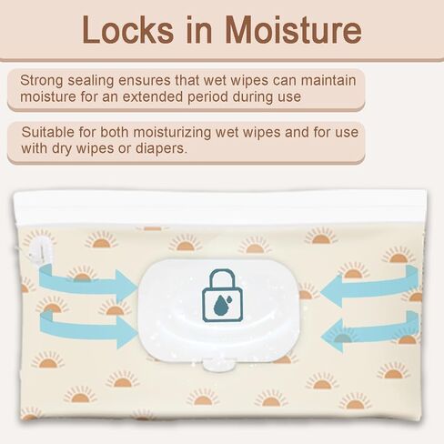Wipe Dispenser,2-Pack Portable Refillable Wipe Container,Reusable Travel Baby Wipes Dispenser, Waterproof and Dustproof(Blush pink & Cream) in Saudi Arabia