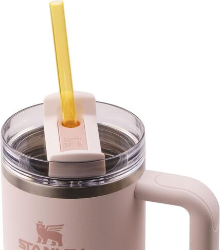 Clear Reusable Straws For Stanley 14 oz 20 oz 30 oz 40 oz Quencher H2.0 FlowState Tumblers, Highly Transparent Plastic Straws For Stanley Quencher Tumbler, 8-Pack with 2Pcs Cleaning Brush in Saudi Arabia