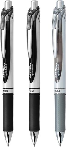 EnerGel RTX Retractable Liquid Gel Pen, 0.7mm, Note-Taking Hue, Navy, Blue, and Sky Blue Ink, Pack of 3 Pens (BL77LBNBP3M) in Saudi Arabia
