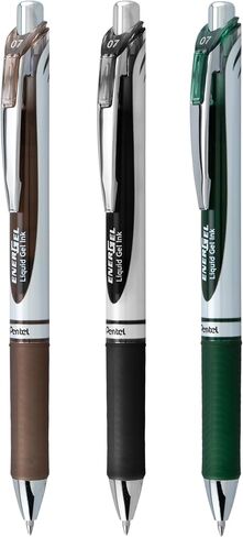 EnerGel RTX Retractable Liquid Gel Pen, 0.7mm, Note-Taking Hue, Navy, Blue, and Sky Blue Ink, Pack of 3 Pens (BL77LBNBP3M) in Saudi Arabia