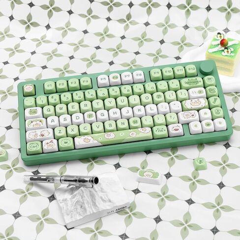 أغطية مفاتيح PBT، أغطية مفاتيح ملف تعريف MOA 132 مفتاحًا صبغ التسامي الأرجواني لطيف القطة أغطية مفاتيح مخصصة لتخطيط ANSI Cherry MX Switches لوحات المفاتيح الميكانيكية in Kuwait