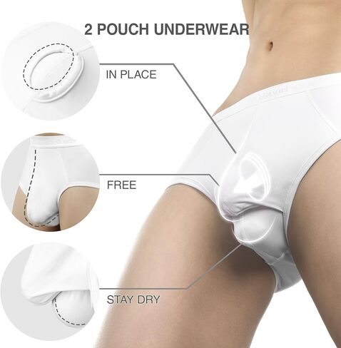 DAVID ARCHY Men's Briefs Micro Modal Underwear Comfortable Soft Dual Pouch Briefs for Men 4 or 7 Pack in Saudi Arabia