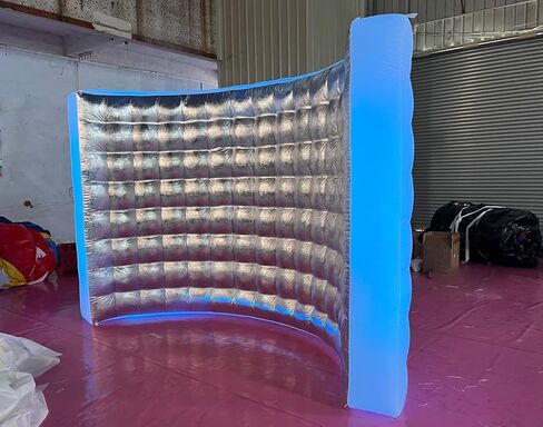 Gold Inflatable Photo Booth Wall with Led Lights |10' L x 5' W x 7.6' H| Inflatable Photo Booth Backdrop for Advertising, Bars, Shopping Malls, Party Wedding in Kuwait