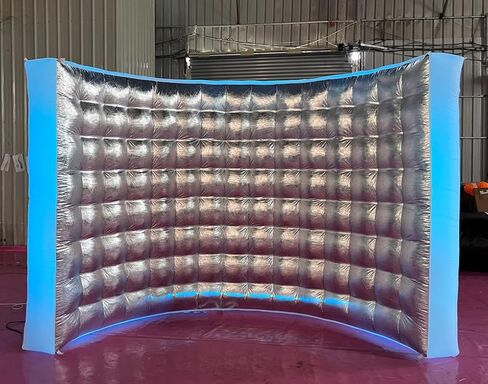 Gold Inflatable Photo Booth Wall with Led Lights |10' L x 5' W x 7.6' H| Inflatable Photo Booth Backdrop for Advertising, Bars, Shopping Malls, Party Wedding in Kuwait