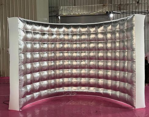 Gold Inflatable Photo Booth Wall with Led Lights |10' L x 5' W x 7.6' H| Inflatable Photo Booth Backdrop for Advertising, Bars, Shopping Malls, Party Wedding in Kuwait