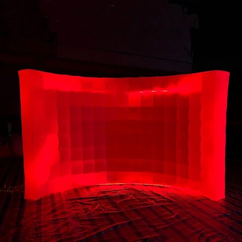 Gold Inflatable Photo Booth Wall with Led Lights |10' L x 5' W x 7.6' H| Inflatable Photo Booth Backdrop for Advertising, Bars, Shopping Malls, Party Wedding in Kuwait