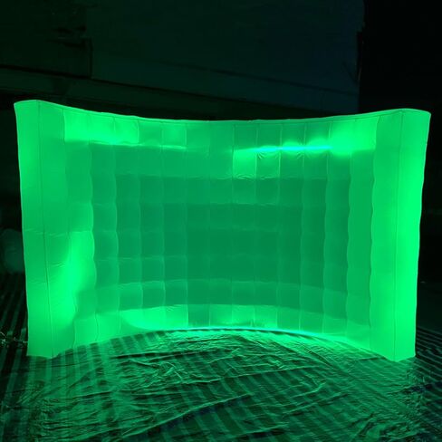 Gold Inflatable Photo Booth Wall with Led Lights |10' L x 5' W x 7.6' H| Inflatable Photo Booth Backdrop for Advertising, Bars, Shopping Malls, Party Wedding in Kuwait