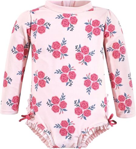 Hudson Baby Baby Girl's Rashguard Toddler Swimsuit, Classic Rainbow, 3T in Saudi Arabia