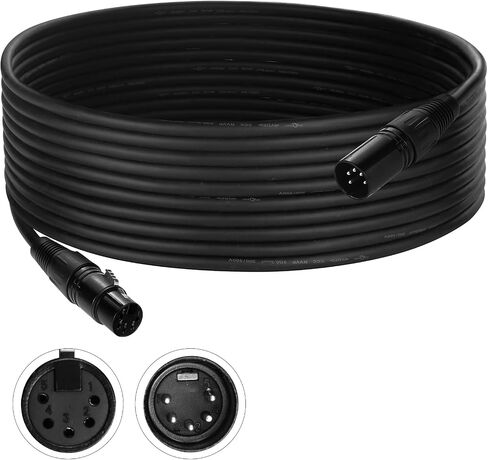 5 Pin DMX Cable 10 FT, Flexible DMX Cable 5 Pin XLR Male to Female 5 Pin Lighting Wire Cable for Stage Lighting Signal XLR Connection Stage Light Cables for Stage Lighting Input & Output in Saudi Arabia