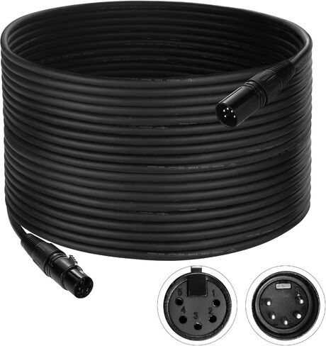 5 Pin DMX Cable 10 FT, Flexible DMX Cable 5 Pin XLR Male to Female 5 Pin Lighting Wire Cable for Stage Lighting Signal XLR Connection Stage Light Cables for Stage Lighting Input & Output in Saudi Arabia