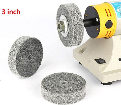 10PCS 3 Inch Fiber Polishing Buffing Wheels Pad Abrasive Tool Grinding Disc Wheel Buffer Replacement for Drill, Grinder, Metal Polishing, Buffing Machine in Saudi Arabia