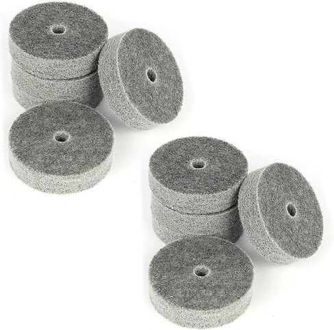 10PCS 3 Inch Fiber Polishing Buffing Wheels Pad Abrasive Tool Grinding Disc Wheel Buffer Replacement for Drill, Grinder, Metal Polishing, Buffing Machine in Saudi Arabia